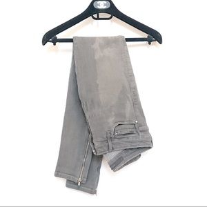 Joe’s Jeans Skinny Ankle Jeans Gray Zip Jeggings